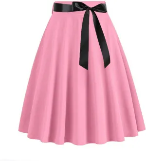Vintage Pleated Skirt for Womens Fall Winter 1950s Party Skirt Fashion 50s Hepburn Style Pleated Swing A-Line Skirt