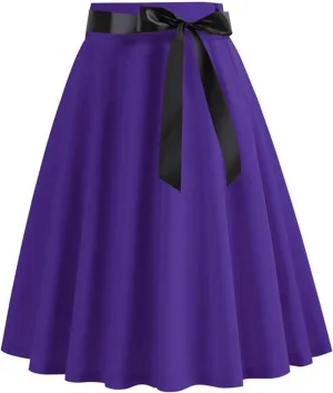 Vintage Pleated Skirt for Womens Fall Winter 1950s Party Skirt Fashion 50s Hepburn Style Pleated Swing A-Line Skirt