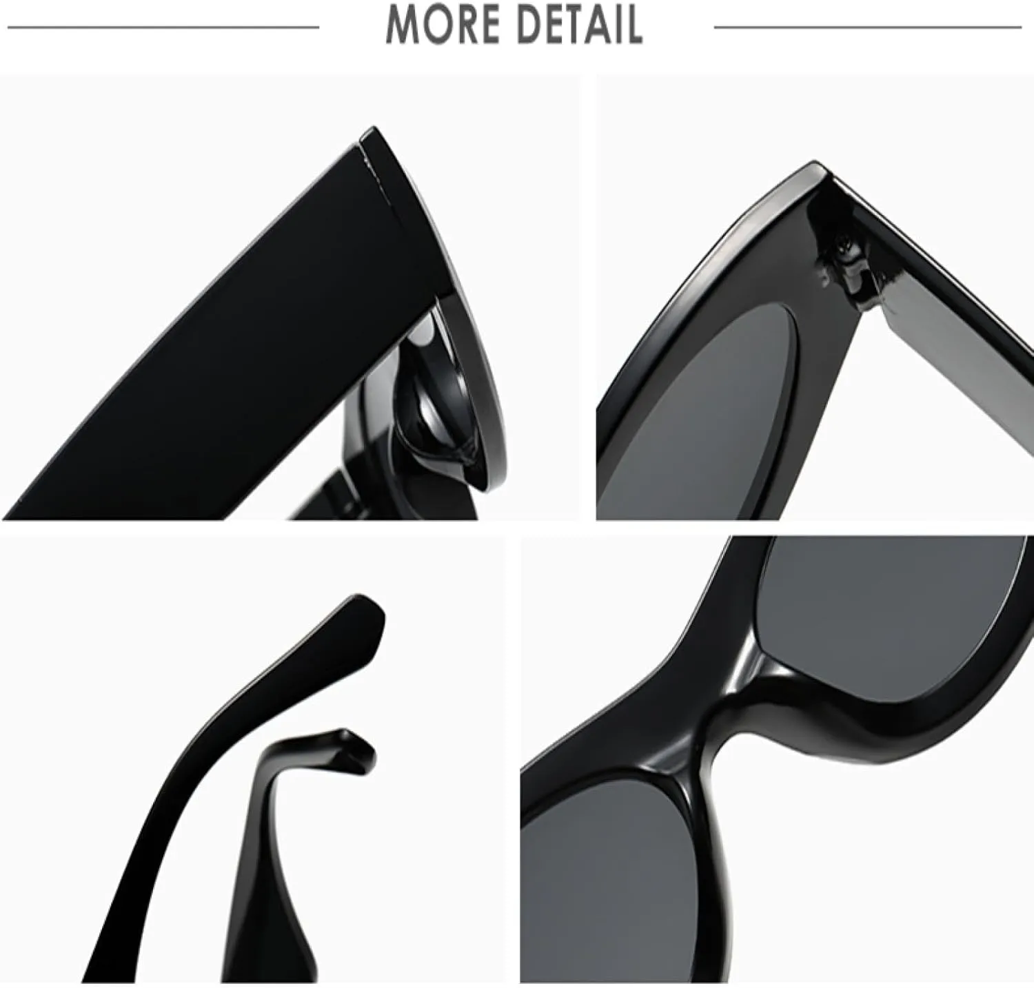 Vintage Rectangle Sunglasses for Woman Cat Eye Personality Cool Retro Uv400