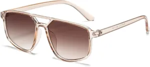 Vintage Small Frame Sunglasses for Women Men Fashion Luxury Double Bridge Trendy