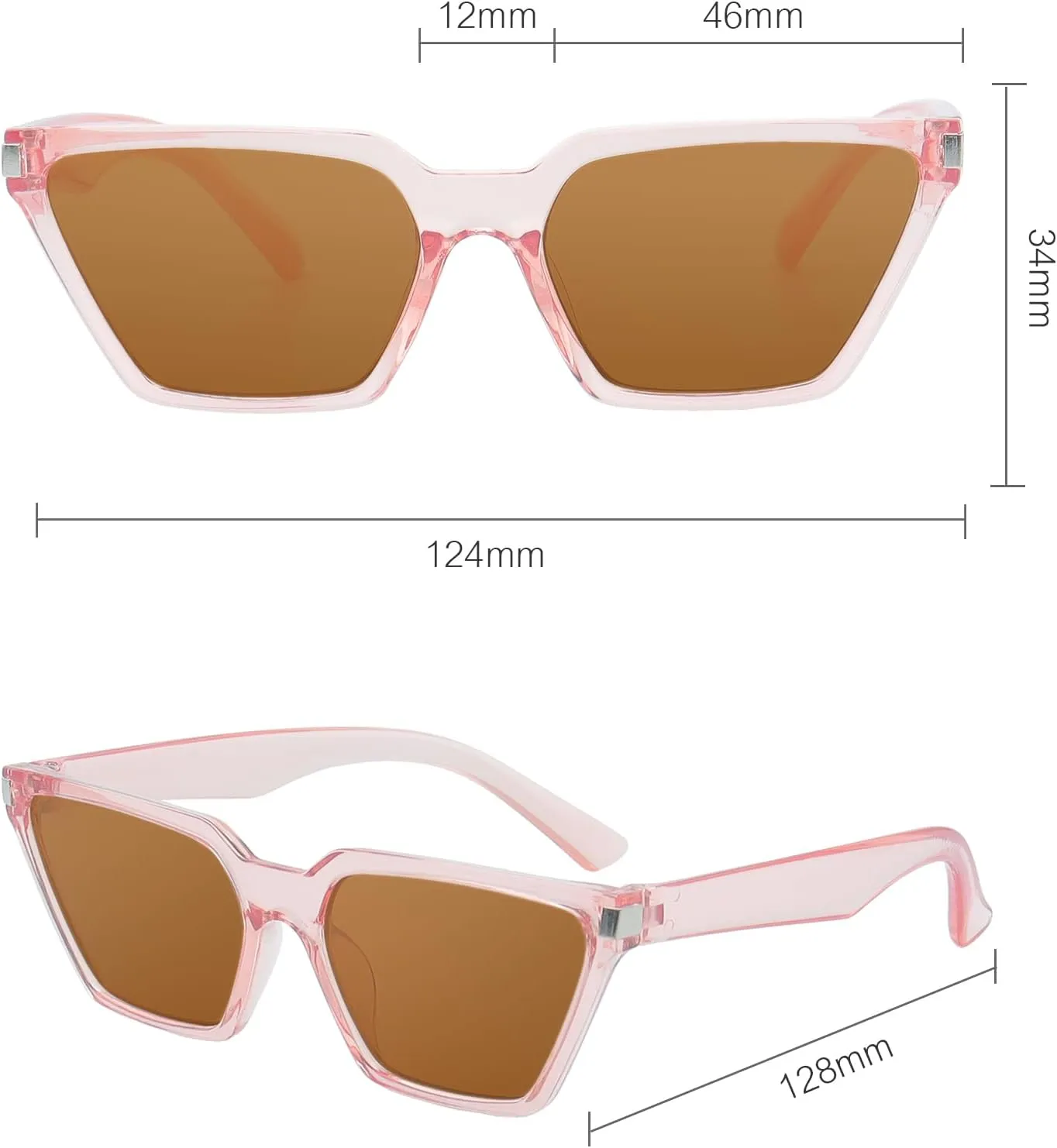 Vintage Square Cat Eye Sunglasses kids Trendy Glasses Shades for Girls Boys
