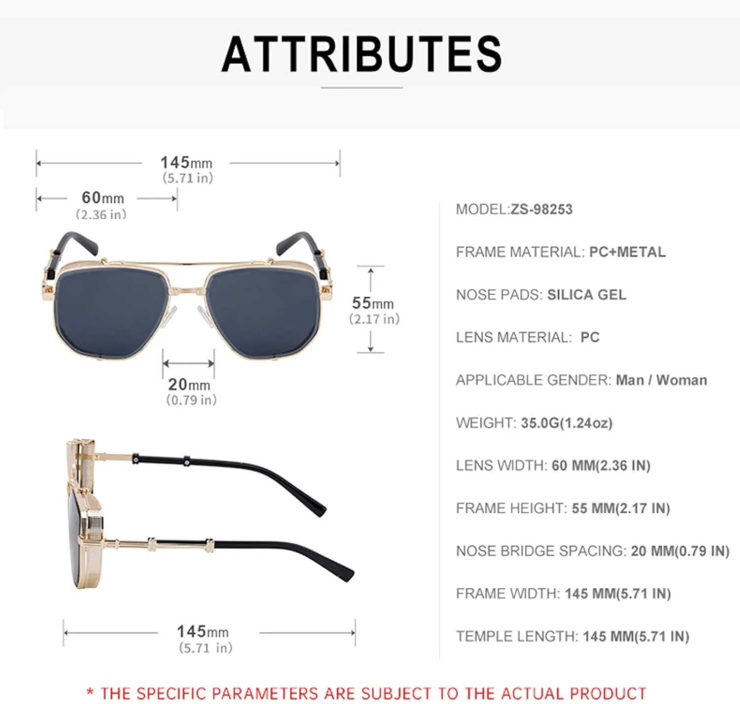 Vintage Steampunk Sunglasses for Women Men Luxury Trendy Metal Frame Fashion Uv400