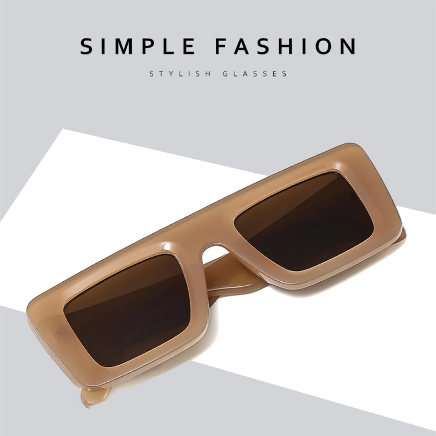 Vintage Sunglasses for Woman Small Rectangle Wide Mirror Leg