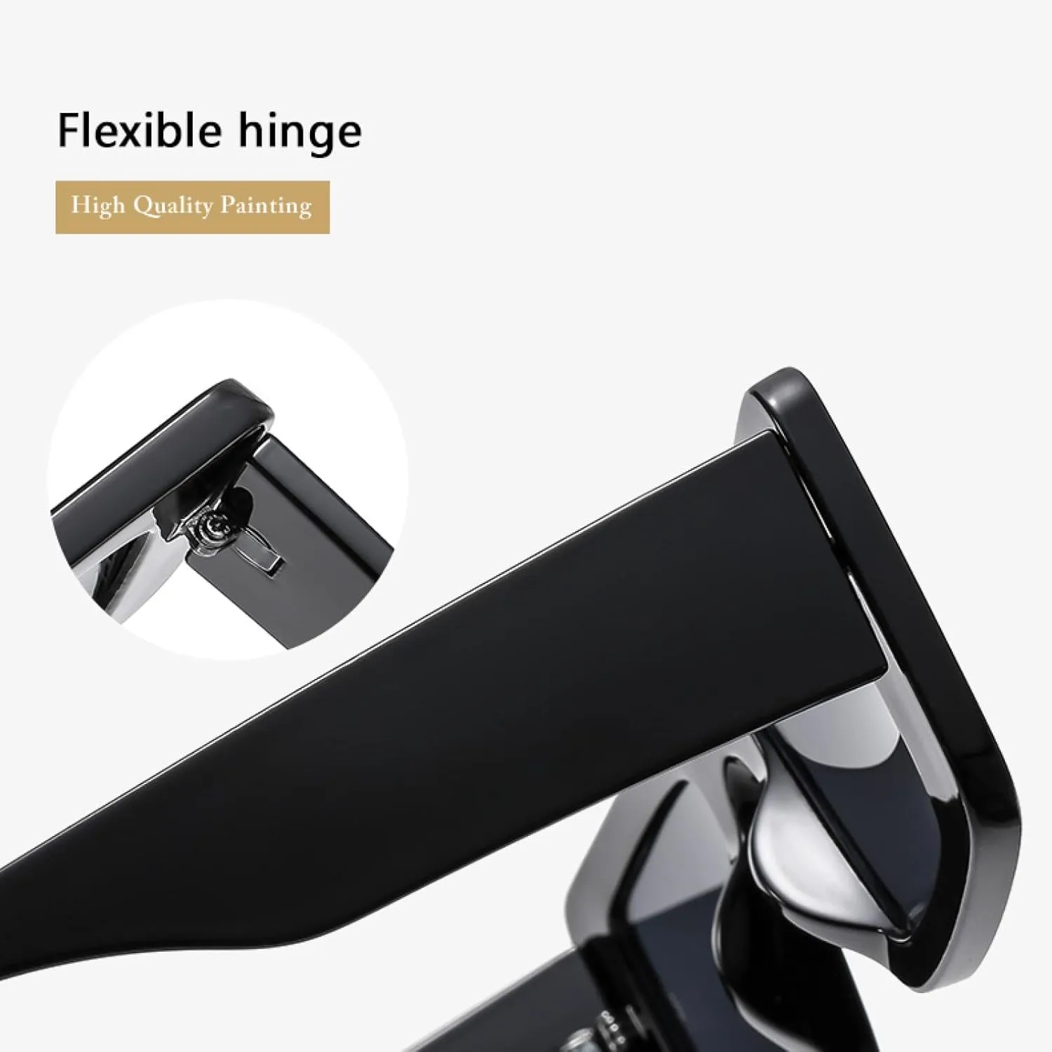 Vintage Sunglasses for Woman Small Rectangle Wide Mirror Leg