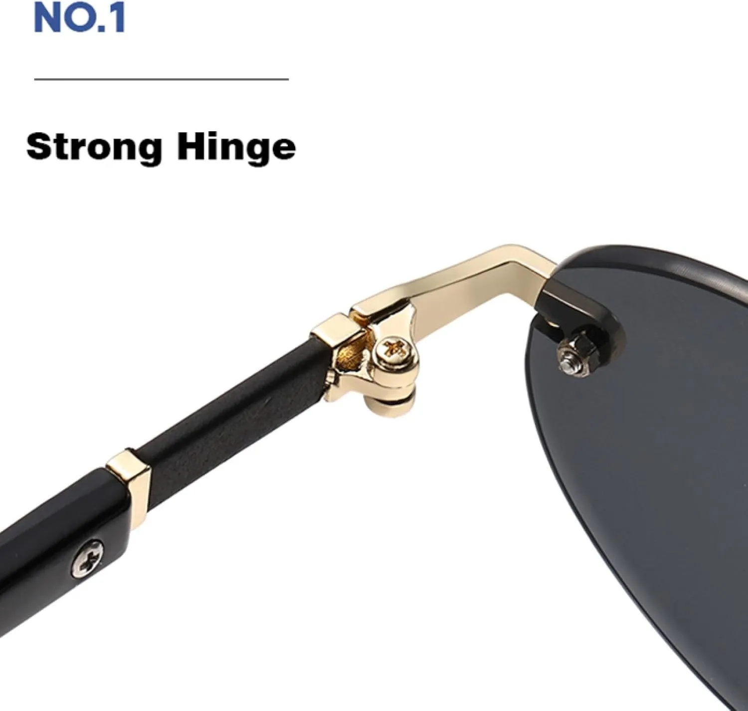 Vintage Sunglasses Rimless Female Uv400 Retro Sun Glasses Metal Frame-less Male Brown Blue