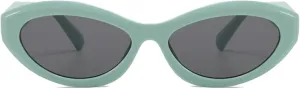 Vintage Women's Oval Cat Eye Sunglasses Retro Black Small Frame Sun Glasses Ladies Trendy Female Shades ﻿