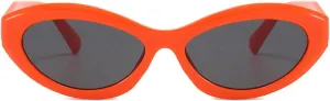 Vintage Women's Oval Cat Eye Sunglasses Retro Black Small Frame Sun Glasses Ladies Trendy Female Shades ﻿