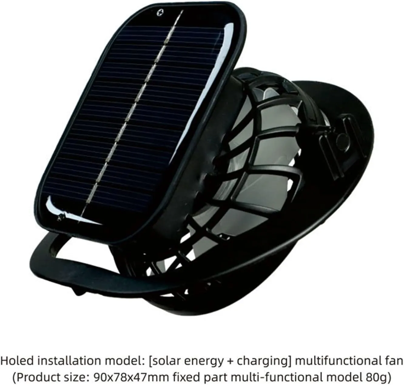 Wide Brim Solar Powered Fan Hat, UPF 50  Solar Fan Sun Hat for Camping Hiking Outdoor Fishing Beach