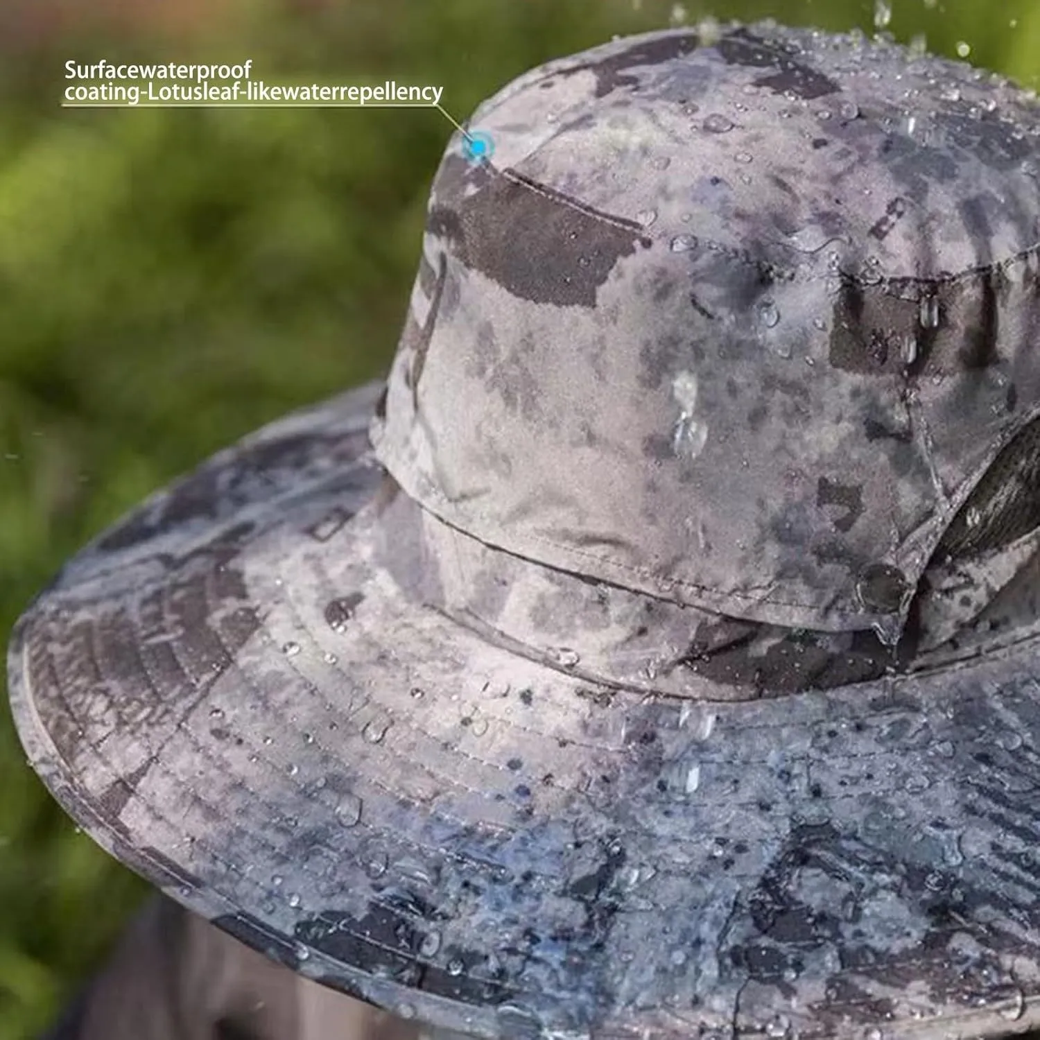 Wide Brim Solar Powered Fan Hat, UPF 50  Solar Fan Sun Hat for Camping Hiking Outdoor Fishing Beach
