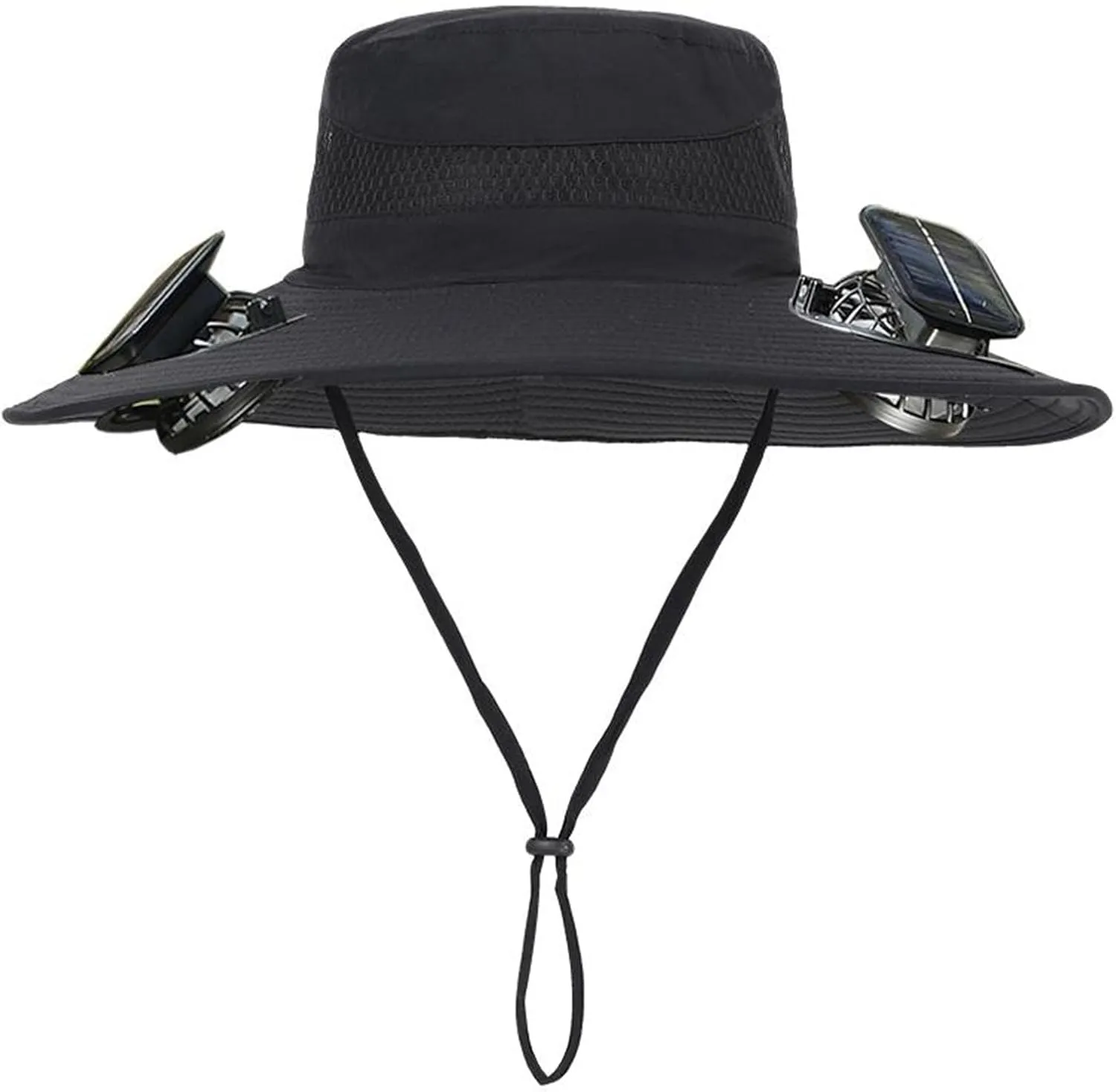 Wide Brim Solar Powered Fan Hat, UPF 50  Solar Fan Sun Hat for Camping Hiking Outdoor Fishing Beach