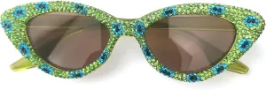 willochra Bling Rhinestones Sunglasses Women Cat Eye Diamond Sun Glasses Female Fashion Square Party Eyeglasses UV400
