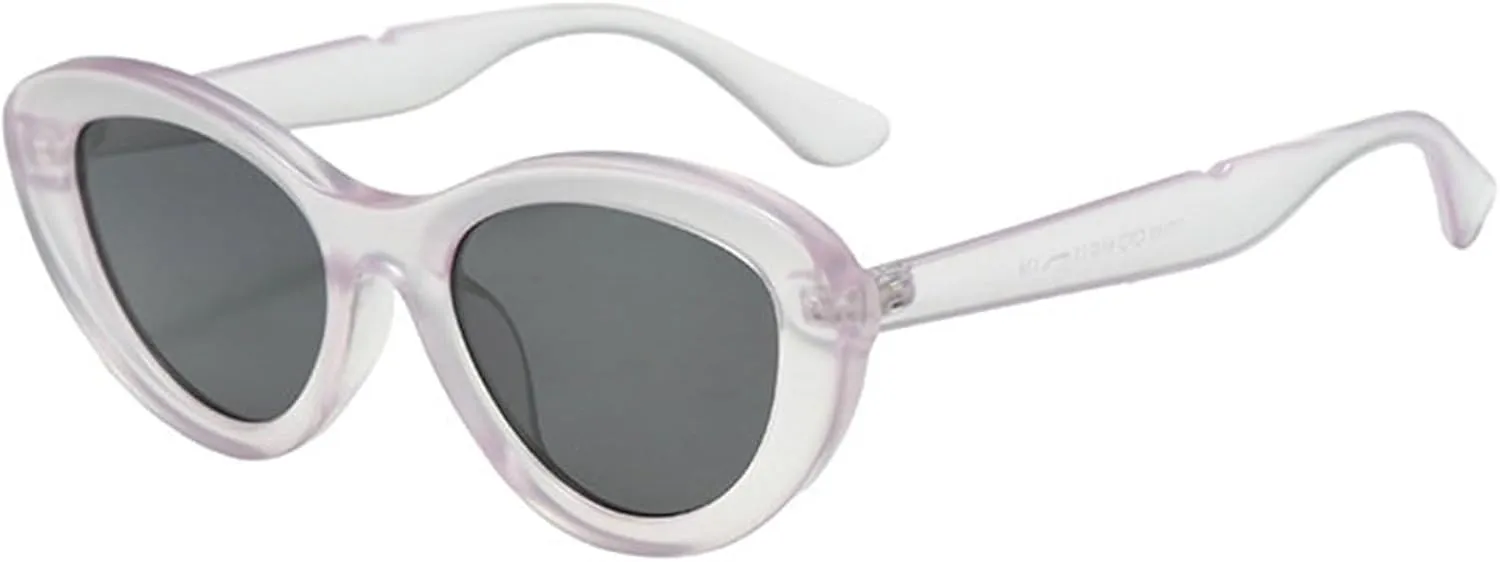 willochra Fashion Cat Eye Sunglasses for Women Vintage Y2K Oval Sun Glasses Ladies Gradient Black Shades Eyewear UV400