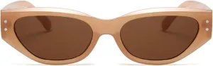 willochra Fashion Small Cat Eye Sunglasses Women Luxury Vintage rivet Sun Glasses Ladies Narrow Outdoor Beach Shades Eyewear