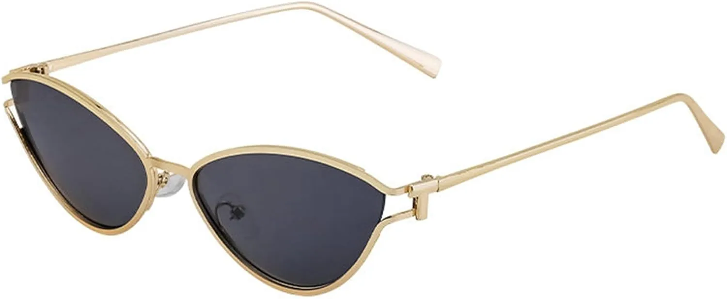 willochra Fashion Women Small Frame Cat Eye Sunglasses Men Vintage Triangle Metal UV400 Shades Sunglasses