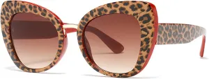 willochra Vintage Cat Eye Sunglasses Women Oval oversized Frame Sun Glasses Female Retro Shades Fashion Gradient Sunglasses