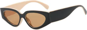 willochra Vintage Cat Eye Women Sunglasses Vintage Small Triangle Trending Sun Glasses for Men Outdoor black Eyewear UV400