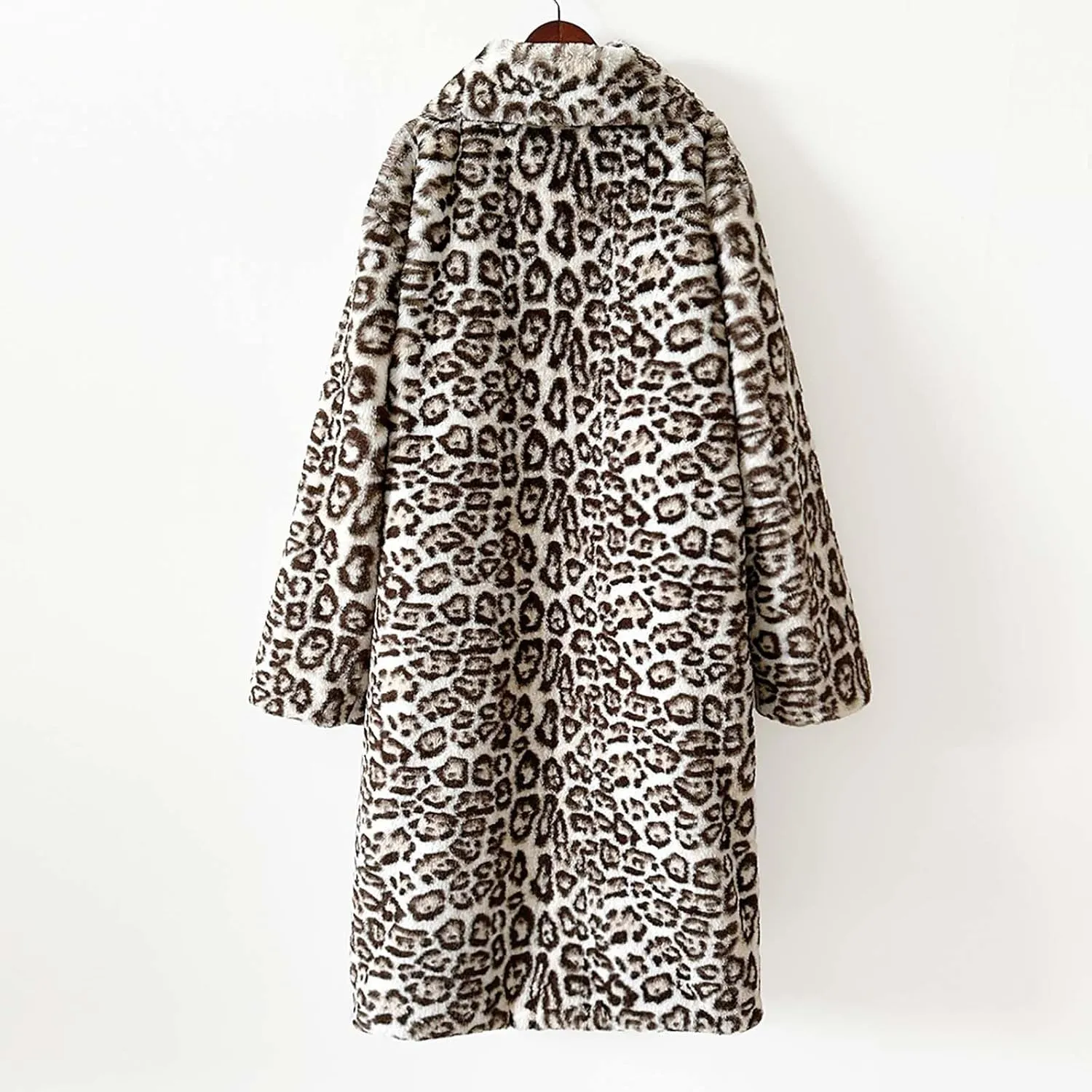 Winter Jackets for Women 2024 Fuzzy Fleece Jacket Long Winter Coat Faux Fur Jackets Fashion Leopard Print Coats