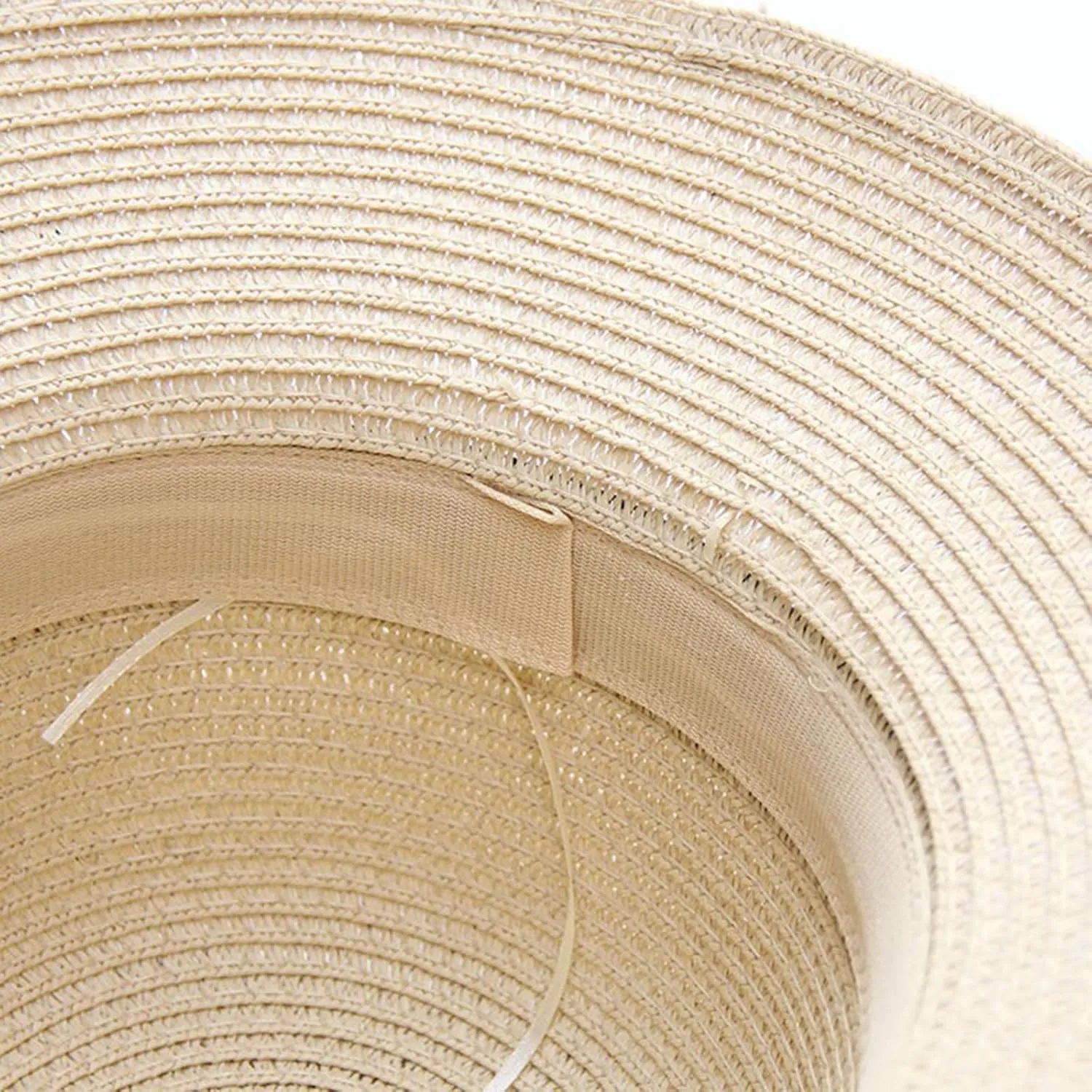 Women Bow Straw Hat Foldable Sunscreen Beach Bucket Hats Summer Sunshade Wide Brim Sun Hats