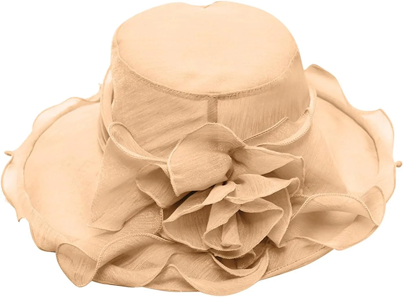 Women Derby Church Hat Fascinator Hat Wide Brim Sun Bucket Hat Kentucky Church Derby Hat Party Bridal Dress Hat