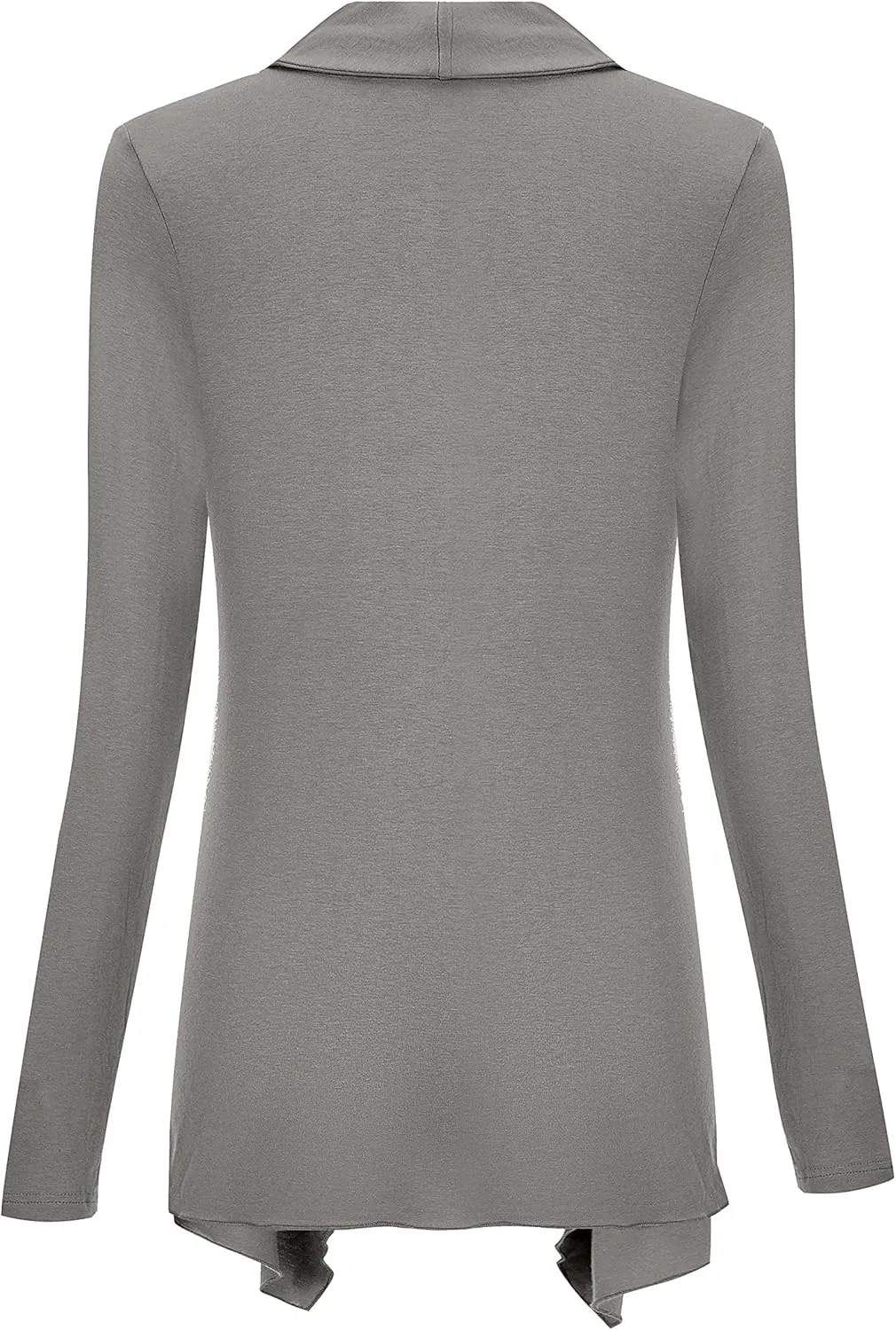 Women Drape Open Front Cardigan Long Sleeve Irregular Hem Cardigans for Women