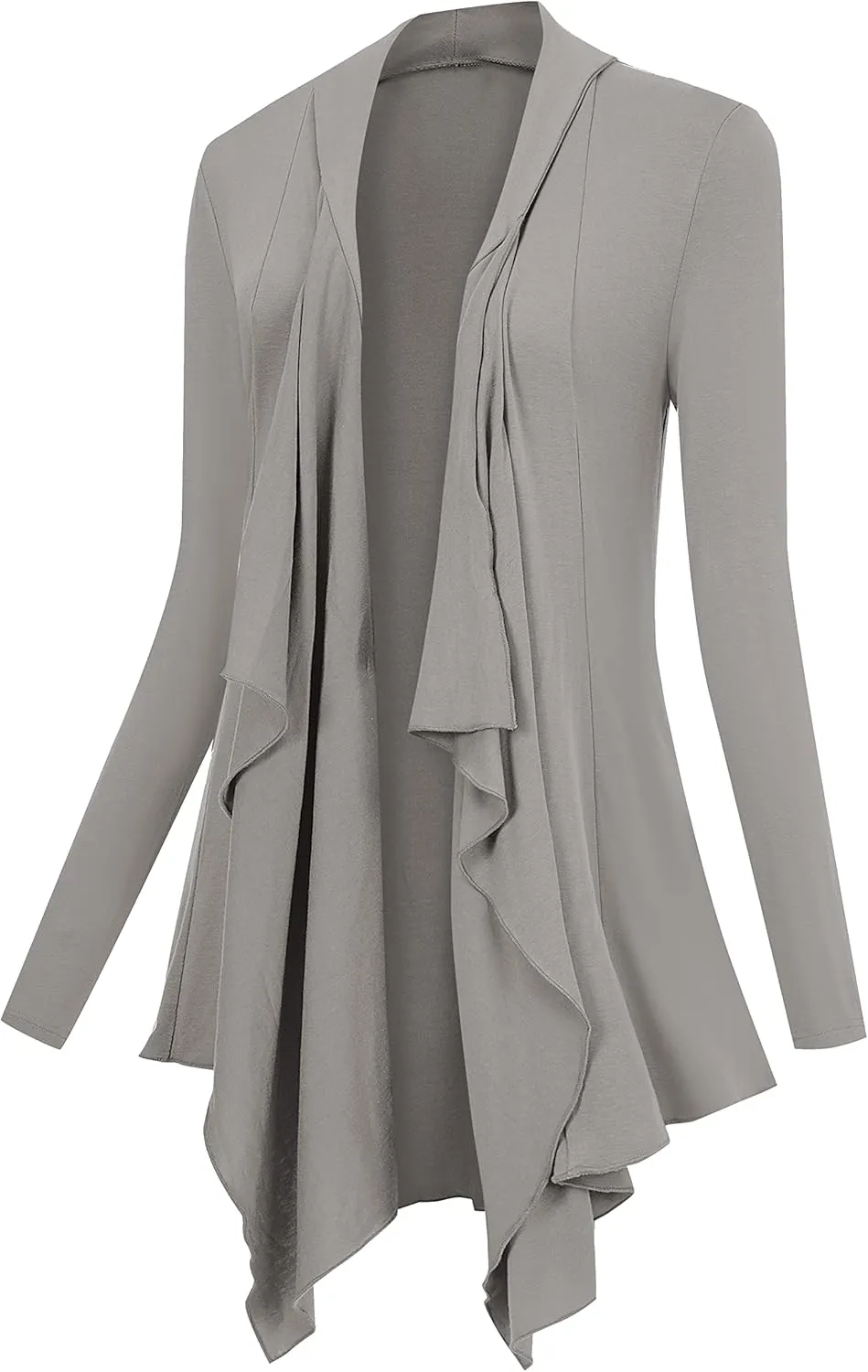Women Drape Open Front Cardigan Long Sleeve Irregular Hem Cardigans for Women