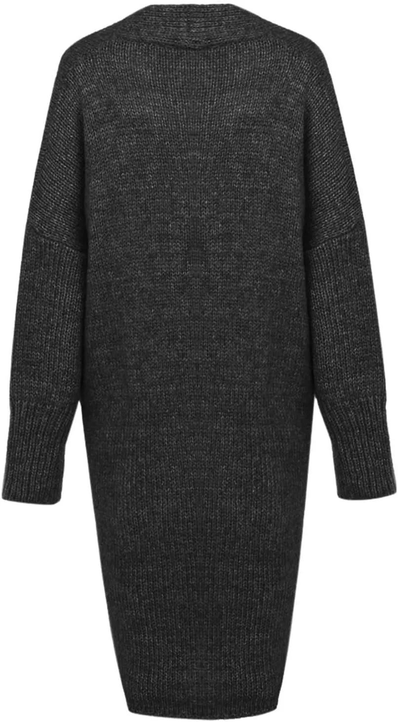 Women Open Front Cardigan Oversized Sweater Long Sleeve Chunky Cable Knit Long Cardigan Solid Color Outwear