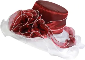 Women Organza Kentuck𝚢-Derby Hat Fascinators Bucket Bowler Hat for Tea Party Bridal Wedding Church Dress Hat
