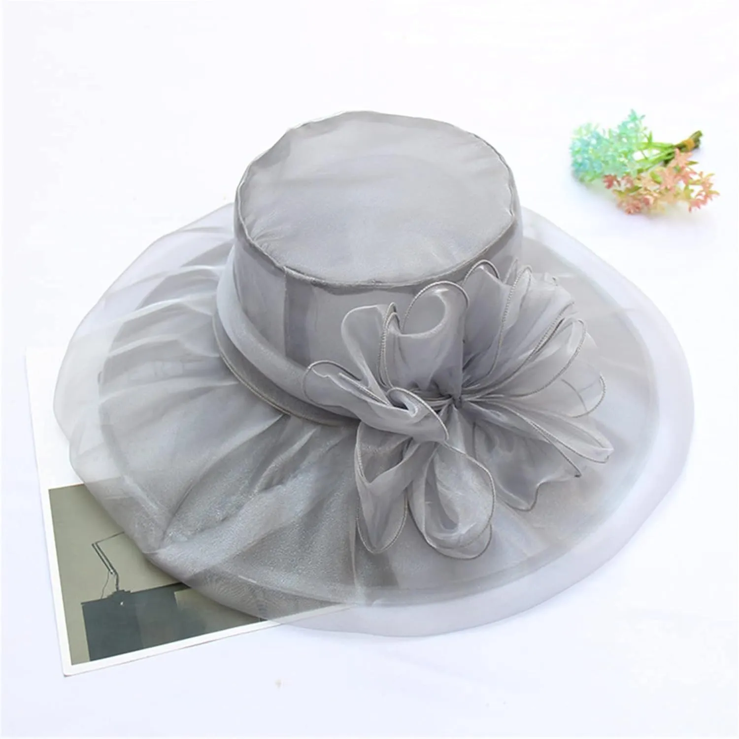 Women Summer Fascinators Hat Sun Church Wedding Hat Wide Brim Cocktail Tea Party Hat Women Fancy Hats