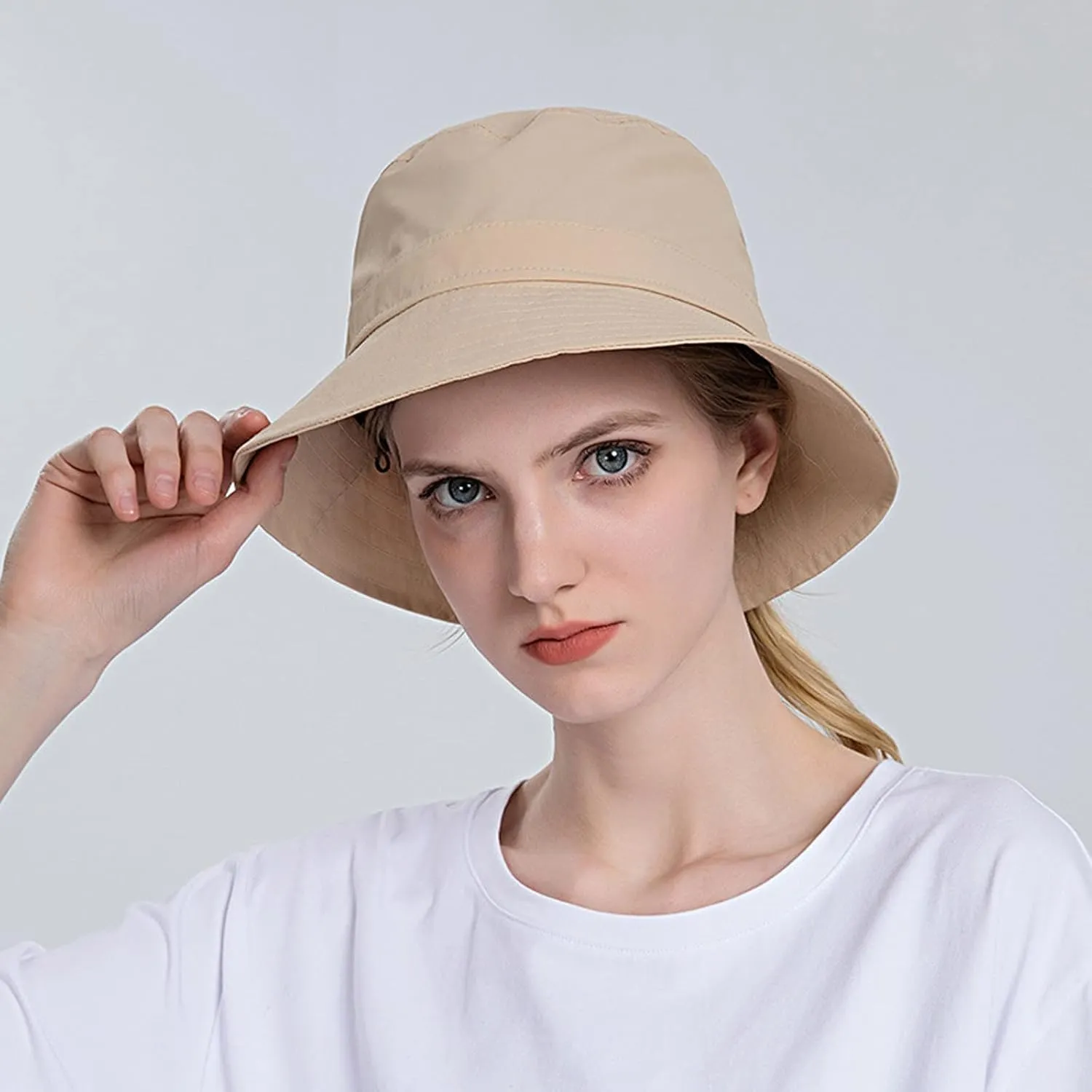 Women Sun Hat Wide Brim Protection Beach Hat Adjustable Bucket Hat Summer Hats Fruit Basket Hat