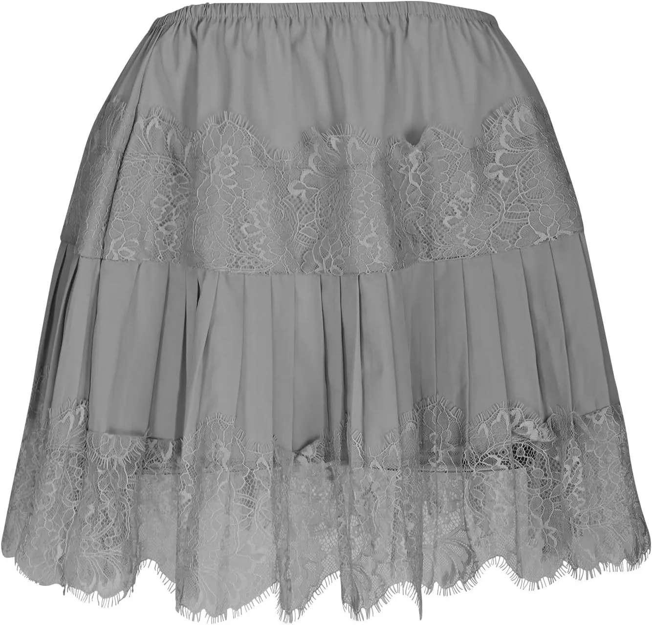 Women Y2k Lace Mini Skirt Low Rise Pleated Ruffle Half Slip Skirt Layered Flowy Short Skirt Streetwear Summer Underskirt 2025