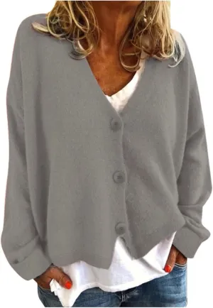 Women's 2024 Cropped Cardigan Sweaters Sweater Slim O-neck Long Sleeve Sweater Open Front Cardigan Sweaters for
