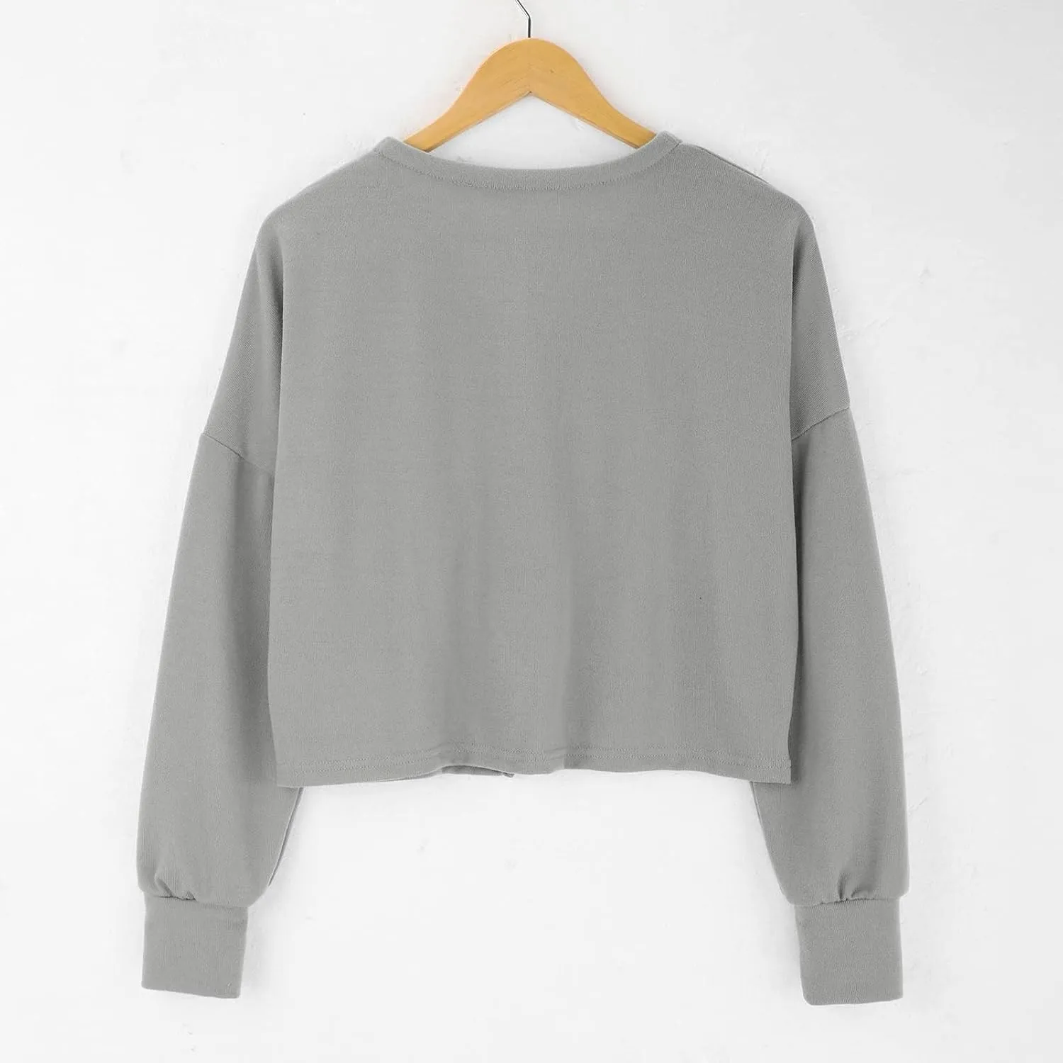 Women's 2024 Cropped Cardigan Sweaters Sweater Slim O-neck Long Sleeve Sweater Open Front Cardigan Sweaters for