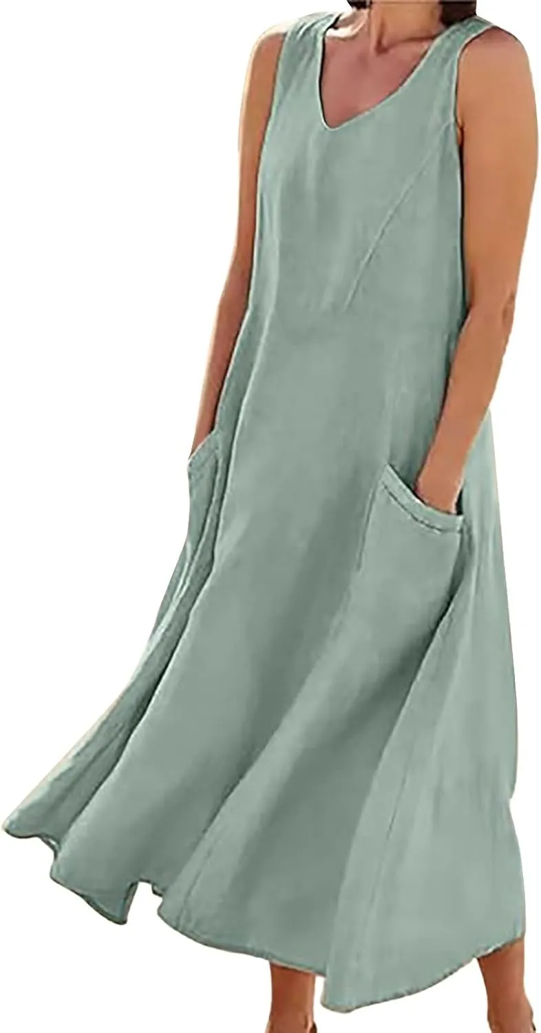 Womens 2025 Elegant Ruffle Sleeve Flared Pocket Dress Splice Loose Dress Flutter Short Sleeve V Neck Button Down