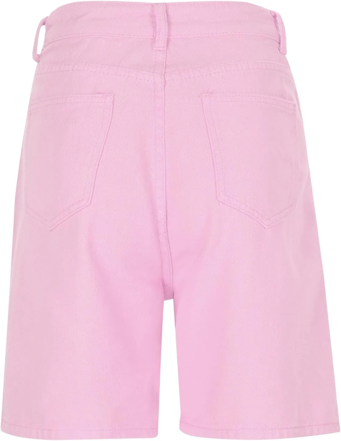 Womens Bermuda Shorts Casual Summer High Waisted Shorts Straight Leg Knee Length Jeans Twill Shorts with Pockets