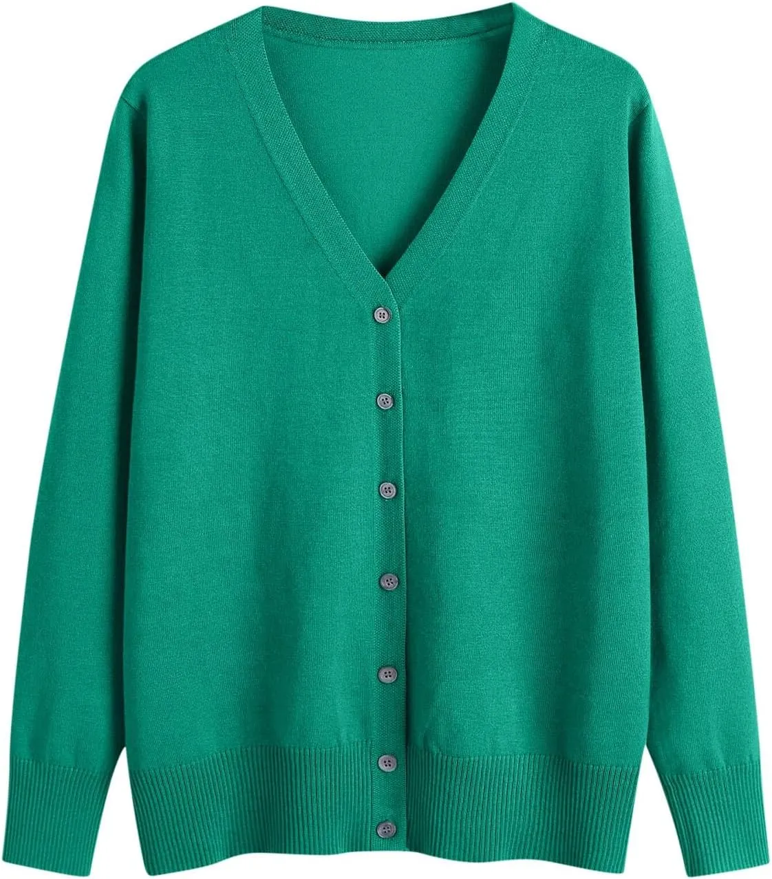 Womens Button Down Sweaters Lightweight Open Front Cardigan V Neck Long Sleeve Knitted Fall Tops Soft Outwear Sweater