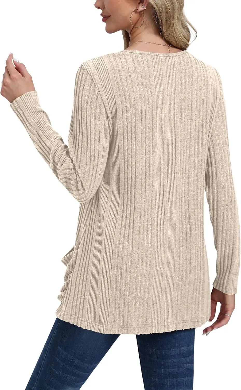 Women's Cardigan Lightweight Long Sleeve Open Front Cardigans with Pockets