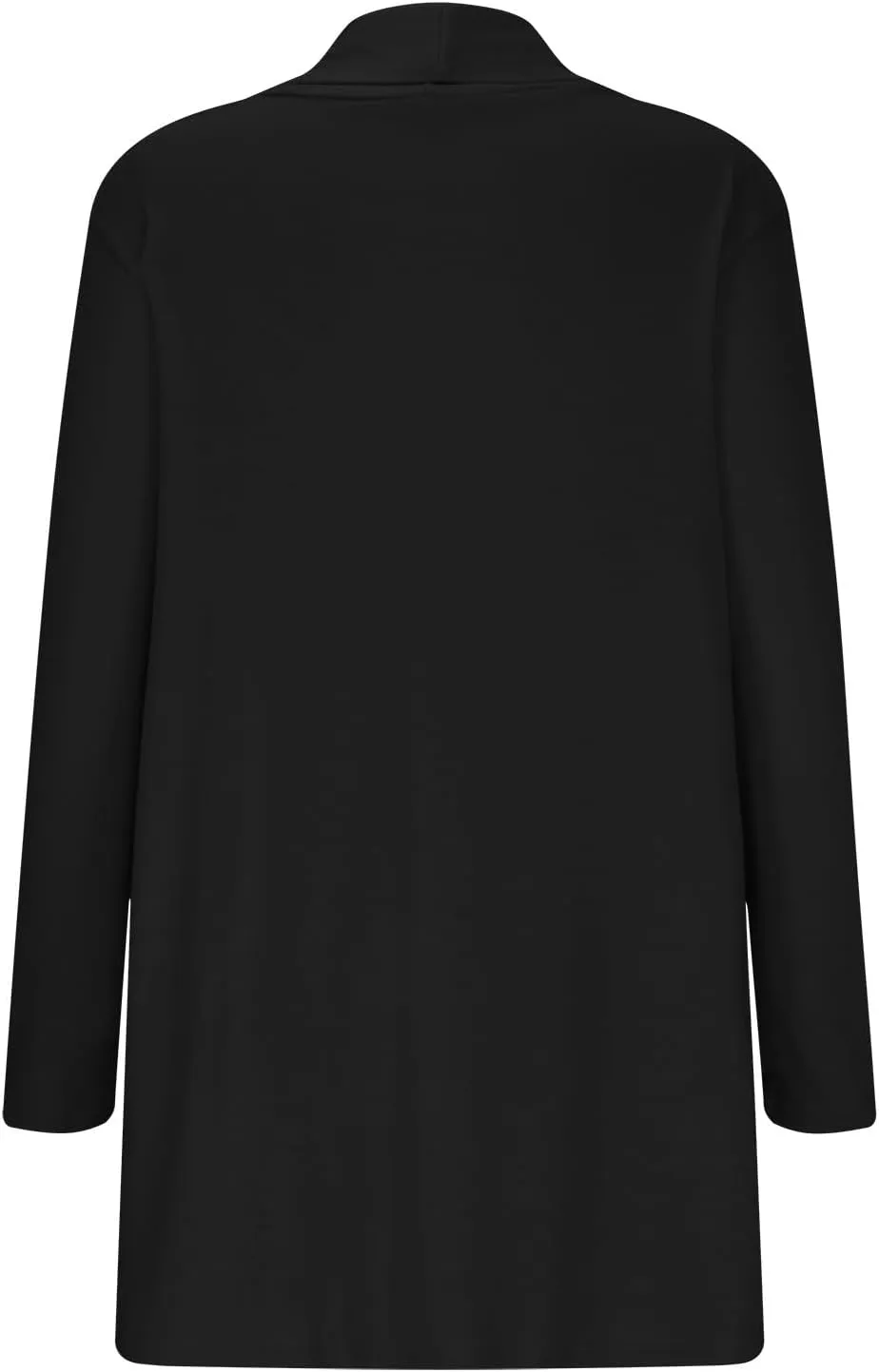 Womens Casual Lightweight Cardigan Sweater Loose Comfy Long Sleeve Open Front Draped Ruffles Cardigan Jacket Tops