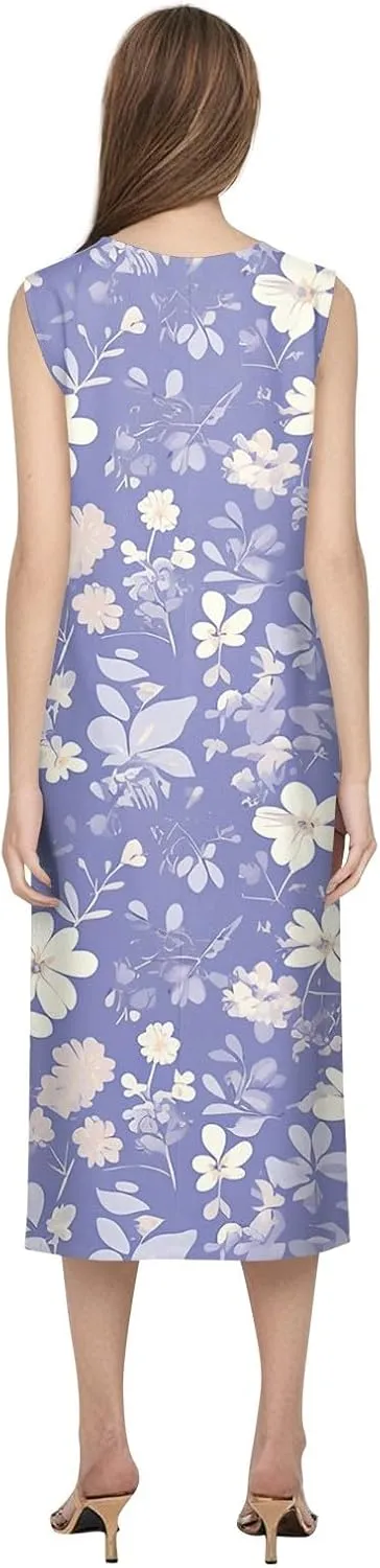 Womens Casual Summer Dresses Strapless Garden Party Floral Floral Dresses with Pockets Boho Going Out Summer Outfits