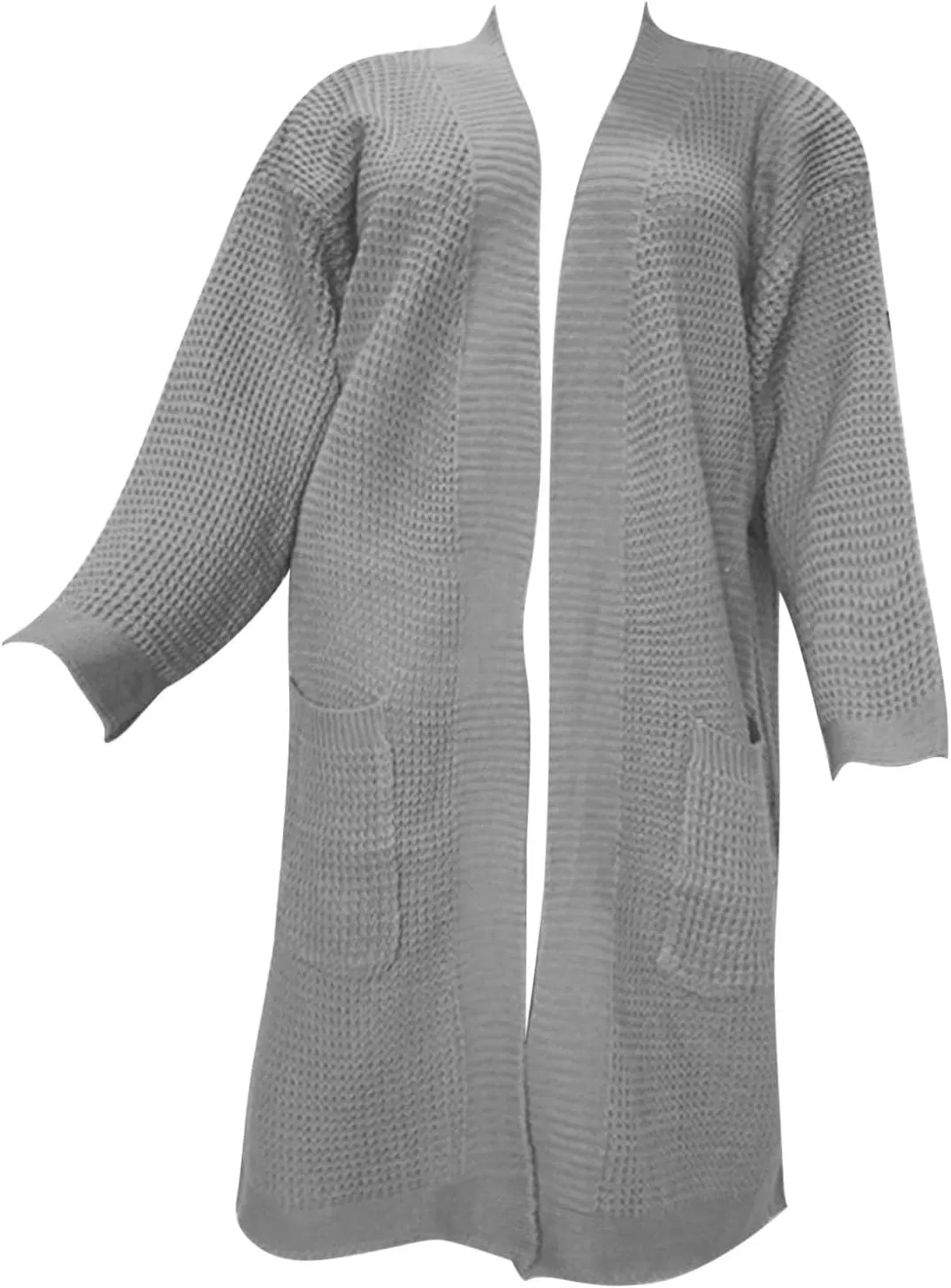 Women's Chunky Knit Open Front Cardigan Oversized Long Sleeve Sweater Ribbed Lighweight Dressy Casual Outwear