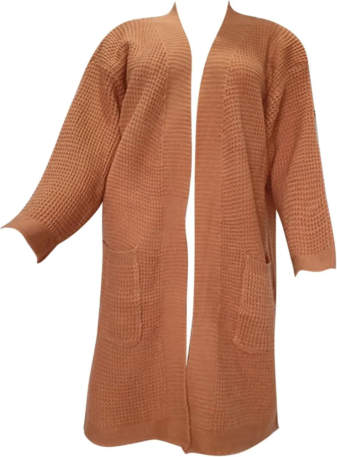 Women's Chunky Knit Open Front Cardigan Oversized Long Sleeve Sweater Ribbed Lighweight Dressy Casual Outwear