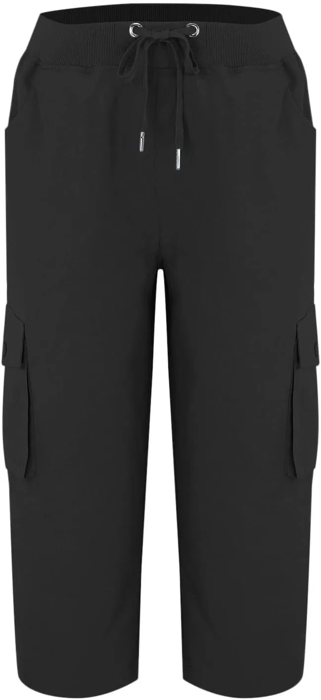 Women's Cotton Linen Summer Floral Pant Trousers High Waist Stretchy Plus Size Pants Beach