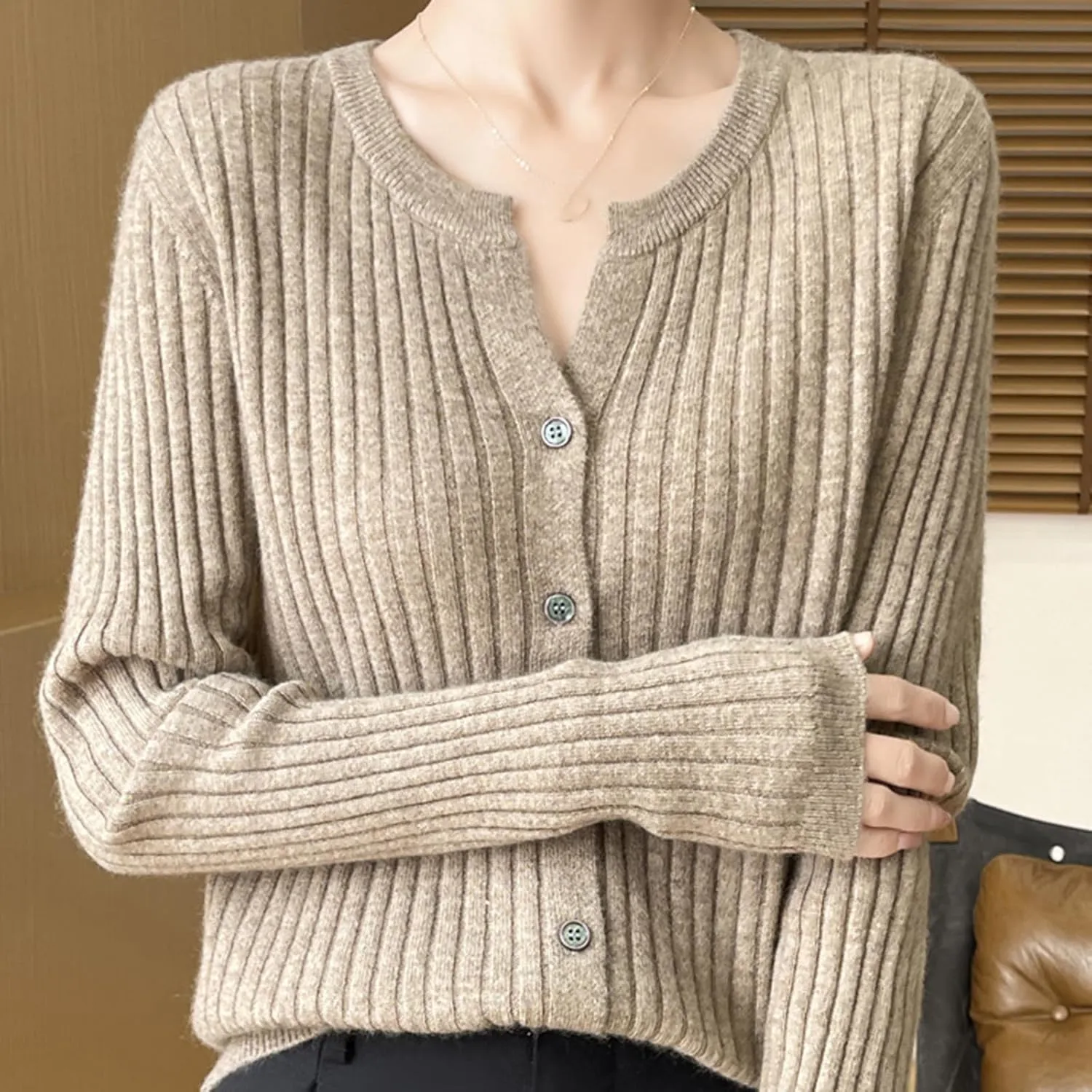 Women's Cropped Cardigan Button Sweaters Fall Trendy Knit Dressy Fashion Outfits Slim Cute Long Sleeves Shirts Tops