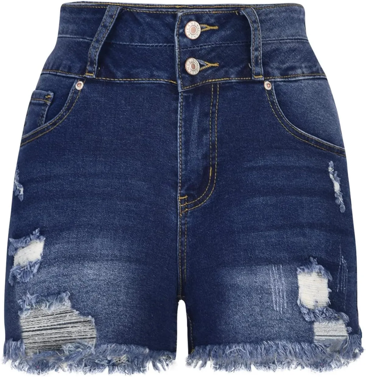 Women's Cut Off Denim Shorts High Waisted Ripped Distressed Jean Shorts Frayed Hem Casual Denim Hot Short with Pocket