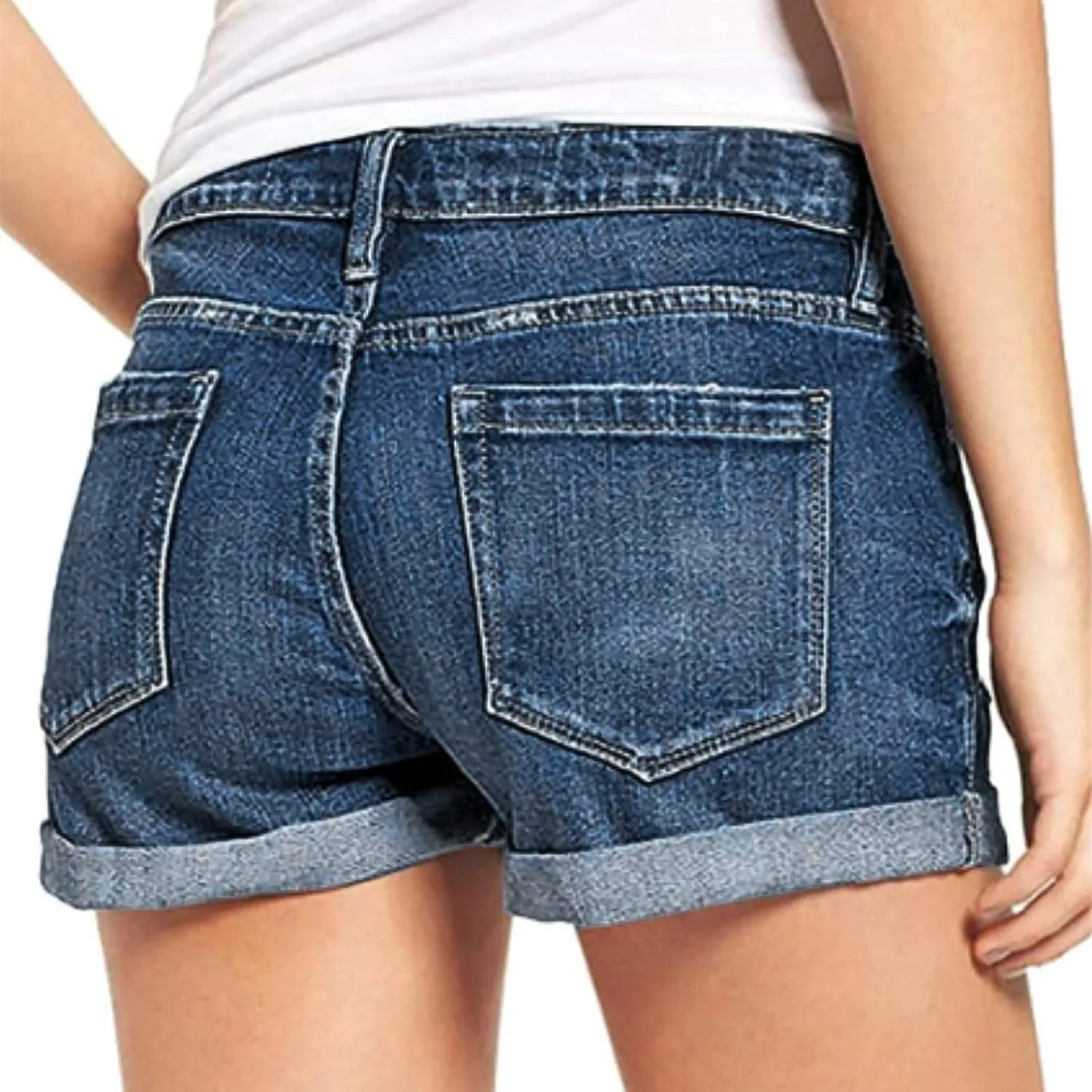 Women's Denim Shorts High Waisted Stretchy Jean Shorts Distressed Summer Jeans Cut Off Baggy Jean Shorts