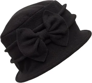Women's Elegant Bucket Hat Wide Brim Outdoor Bow Tie Decoration Cap Casual 2025 Summer Sun Protection Hat