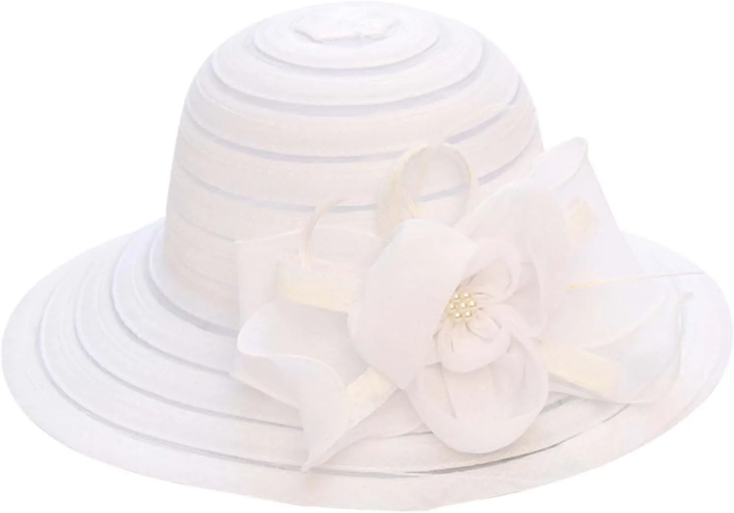 Women's Fashion Wide Brim Sun Hat with Lace Flower Detail Foldable Beach Cap Summer Outdoor Hat Circa Hats Hat Woman