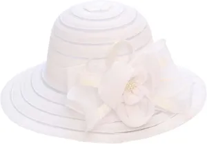 Women's Fashion Wide Brim Sun Hat with Lace Flower Detail Foldable Beach Cap Summer Outdoor Hat Circa Hats Hat Woman