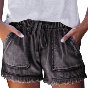 Women's Jean Shorts High Waisted Denim Shorts 2024 Casual Summer Shorts Distressed Cute Jean Shorts Bermuda Shorts