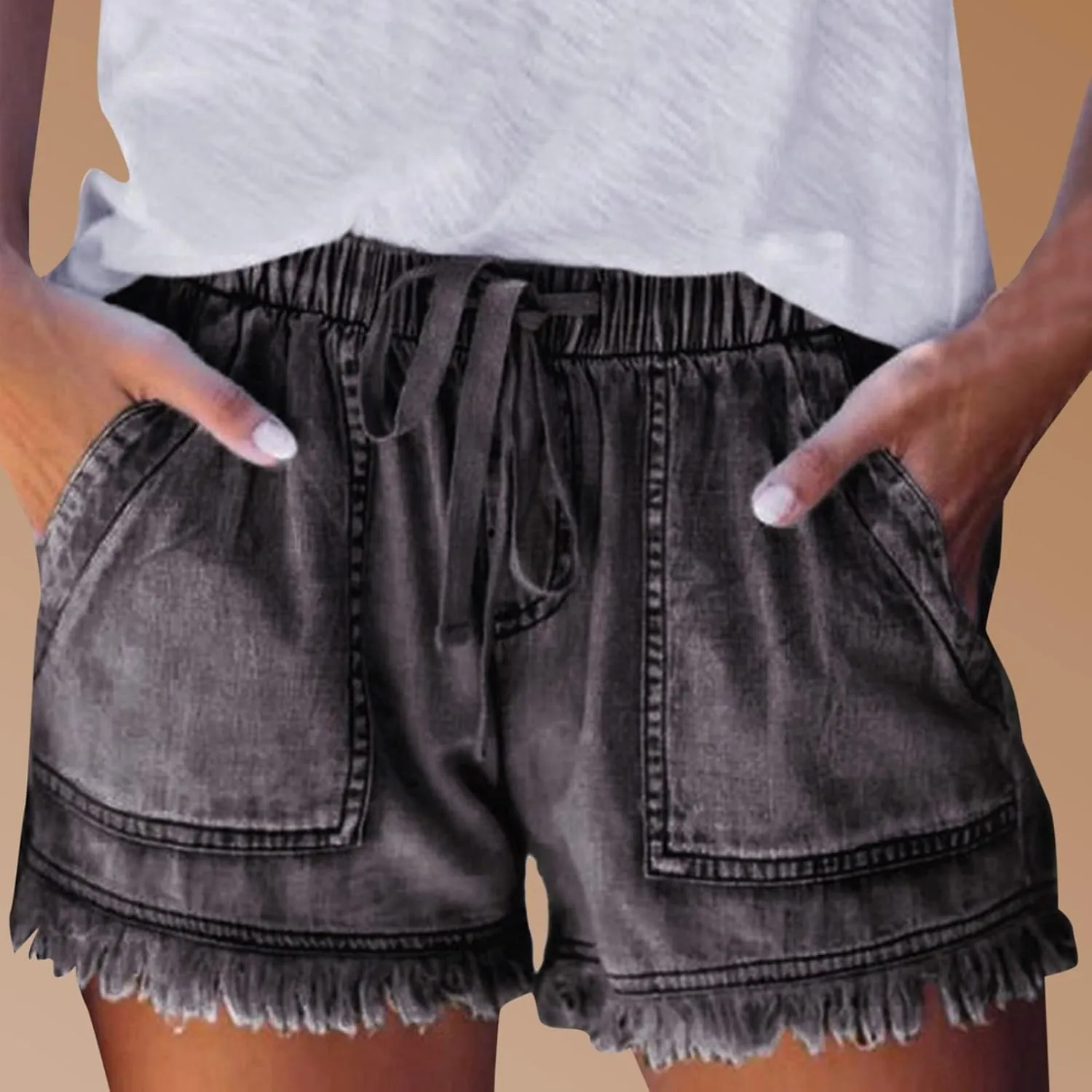 Women's Jean Shorts High Waisted Denim Shorts 2024 Casual Summer Shorts Distressed Cute Jean Shorts Bermuda Shorts