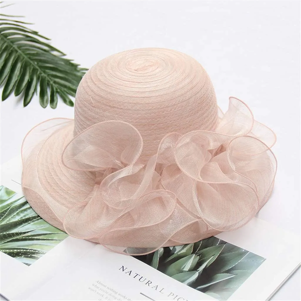 Women's Kentucky Church Derby Racing Horse Organza Hat Bucket Hat Bowler Wedding Dress Party Cap